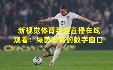 新视觉体育英超直播在线观看：绿茵激情的数字窗口